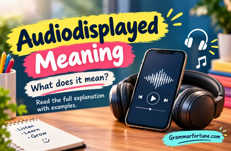 Audiodisplayed Meaning: 5 Honest Facts About This Odd Chat Label Audiodisplayed Meaning